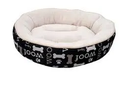 Dogit Dreamwell Cama Redonda Woof Negra